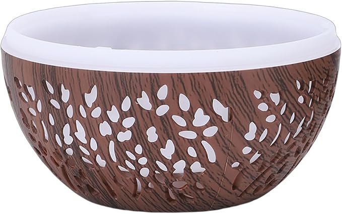 Cryfokt Essential Oil Diffuser, Auto Shut Off 7 Color LED Lights Aromatherapy Diffuser, USB Humidifier with Quiet Operation for Home Office Bedroom Yoga (Black Crack Dark Wood Grain)