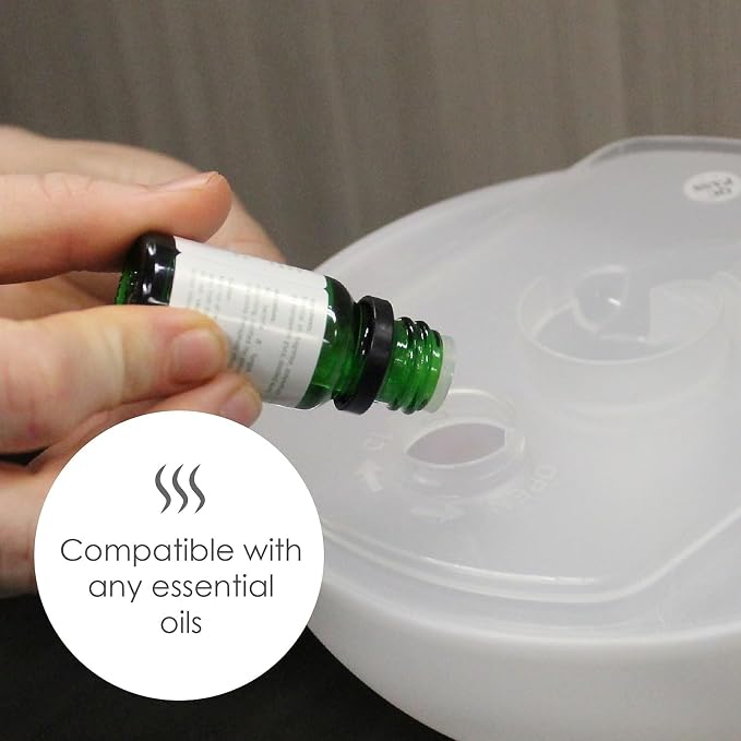 Crane Portable Ultrasonic Travel Humidifier & Aroma Diffuser – 0.2 Gallon Cool Mist, No Filter Required, Optional Essential Oil Tray, Whisper-Quiet for Babies, Travel, & Small Rooms (White)