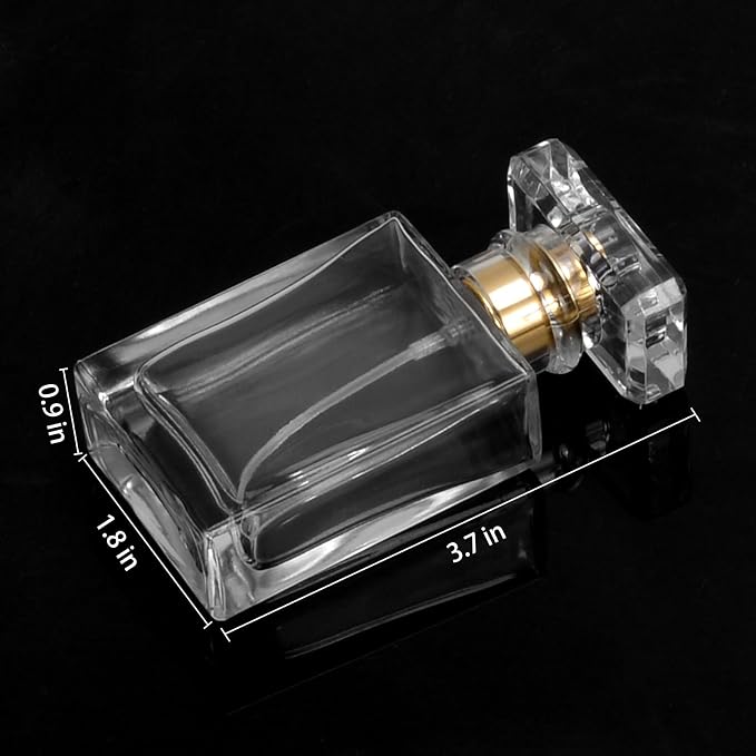 Perfume Bottle Atomizer 30ML Refillable Fine Mist Spray Bottles, Empty Glass Essential Oil Container for Travel, Handbag or Date, With Storage Bag & Funnels(Classic Fashion)