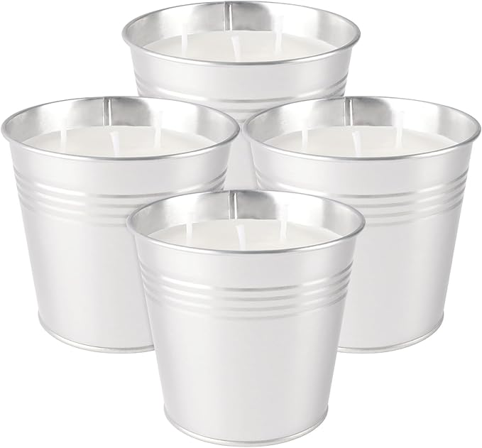 Large Citronella Candles Outdoor-4x150z3-Wick Bucket Candle for Home Patio Candleup to 240 Hours, Summer Camping HugeCandle