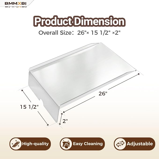Drip Pan Heat Baffle Replacement for Z Grills 700 Series Smoker Grills, Drip Tray for Z Grill Replacement Parts ZG700 7002B 7002C 7002E 700D 700E Series Pellet Grills Heat Baffle Parts