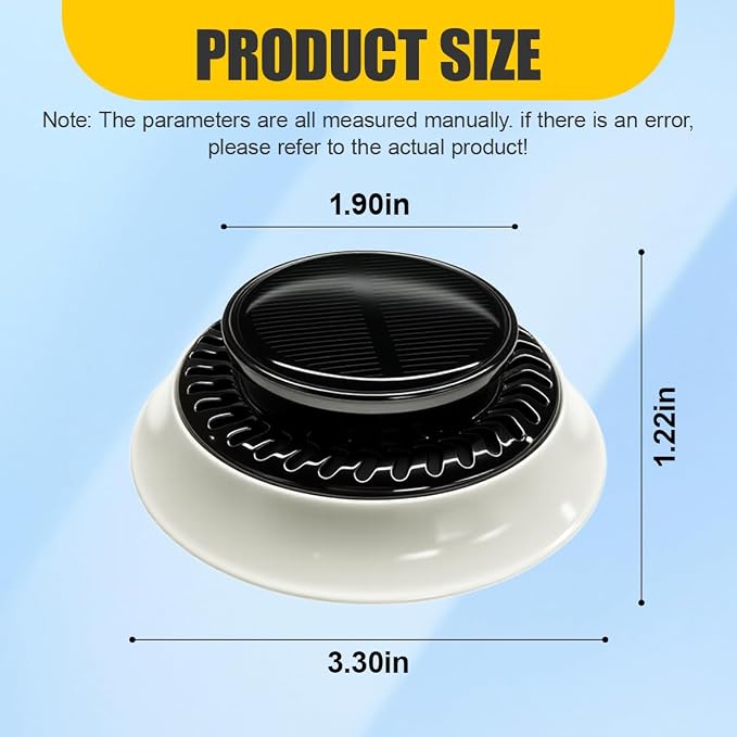 UFO Car Air Freshener Diffuser, Solar Powered Auto Rotary Aroma Diffuser, Long Lasting Aromatherapy Essential Oil Diffuser, Car Interior Decoration Accessories for Most Vehicles(White)