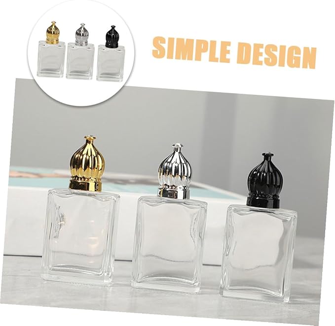 MAGICLULU 3pcs 15ml Glass Roller Bottles Set with Metal Roller Balls Refillable Essential Oil Bottles for Travel and Fragrance Portable Aromatherapy Kit in Gold Silver and Black
