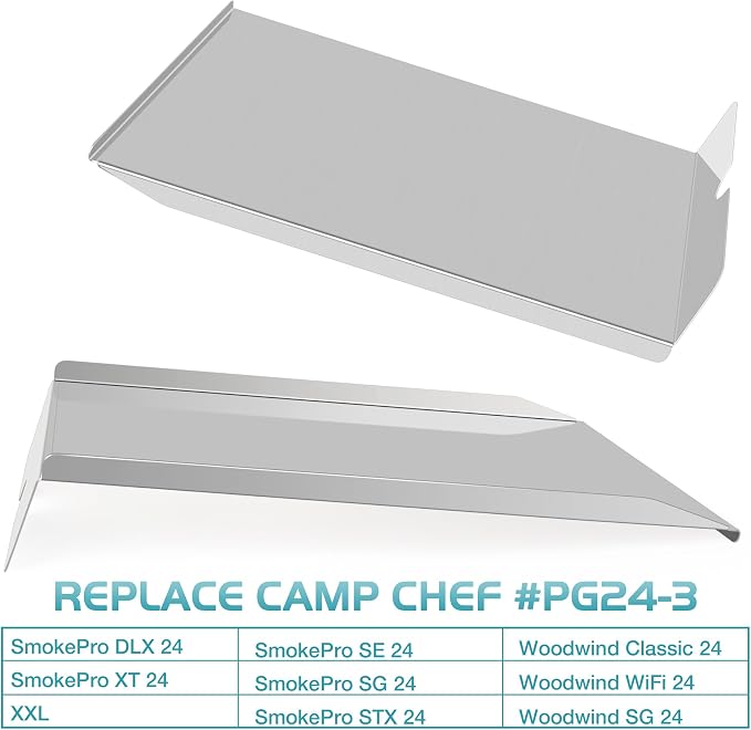 Drip Tray for Traeger Heat Baffle Replacement Parts Pro Series 575 22 Lil' Tex Elite Century Pellet Grill Diffuser Plate Smoker BCA070 BAC012 Chef PG24-3 Grease Pan SmokePro BBQ Accessory