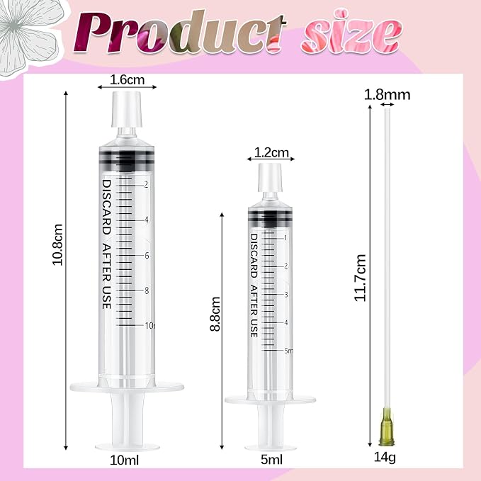 Geiserailie 6 Packs 5ml 10ml Perfume Refill Tools Kit, Perfume Syringe Refill Set with Plastic Tube, Mini Fragrance Transfer Tool for Travel Refillable Liquid, Cologne Fragrance Refilling (Clear)