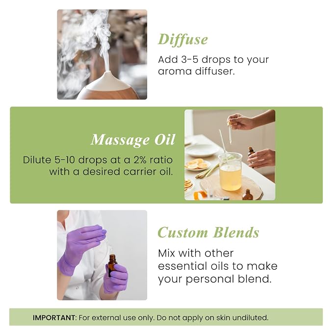 Handcraft Blends Cooling Massage Set: Fractionated Coconut Oil (16 Fl Oz) and Peppermint Essential Oil (4 Fl Oz) – 100% Pure & Natural – Carrier Oil for Dilution and Body Care