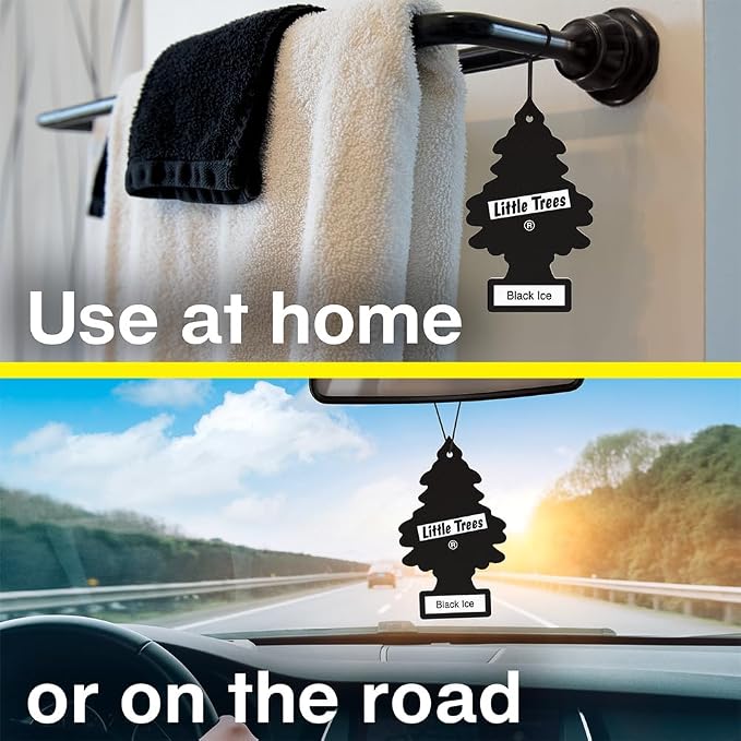 LITTLE TREES Car Air Freshener | Hanging Tree Provides Long Lasting Scent for Auto and Home | Crisp Autumn Air, 24 Air Fresheners