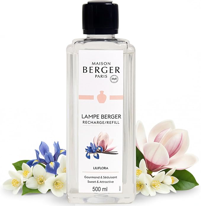 MAISON BERGER Lampe Berger Refill, 500 ml, Liliflora | Catalytic Lamp Fragrance Refill, Helps Neutralize Odors, ~80 h Fragrance Diffusion, Made in France