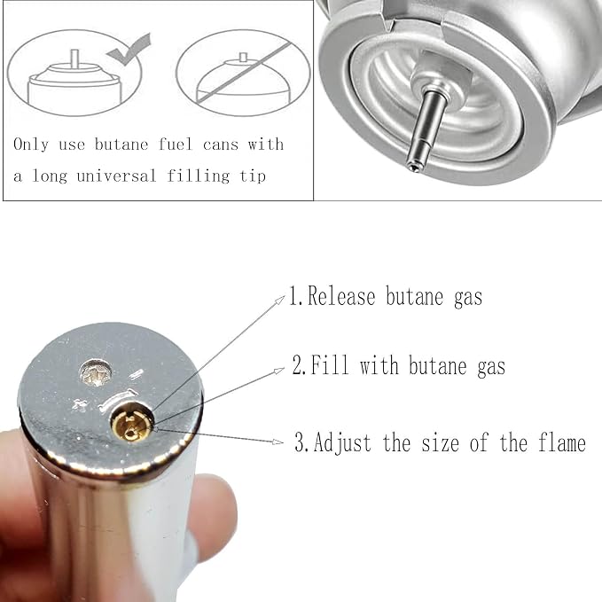 Torch Lighter,Handheld Multifunctional All-in-One Tube Built-in Detachable Windproof Lighter,Outdoor,Indoor,Camping,Candle,Birthday,Silver(2PCS)