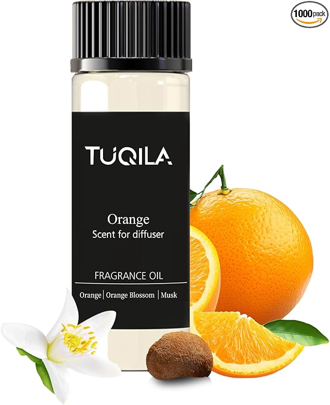 Waterless Essential Oil Orange for Diffuser 20ML Sampler Scented Oils, Aromatherapy Essential Oil Note of Citrus Uplifting Scent for Intstant Mood Boost and Clean Air