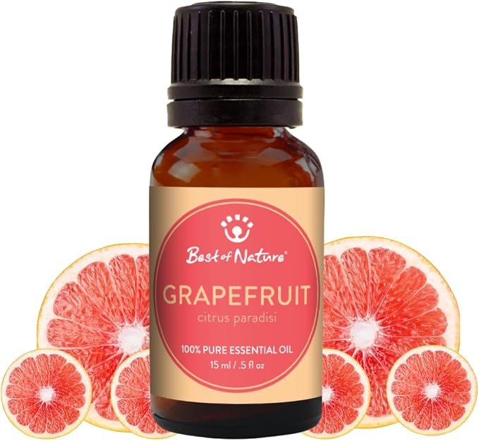 Grapefruit Essential Oil for Diffuser Aromatherapy – Best of Nature 100% Pure Undiluted Oils for DIY, Home Fragrance, and Topical Use