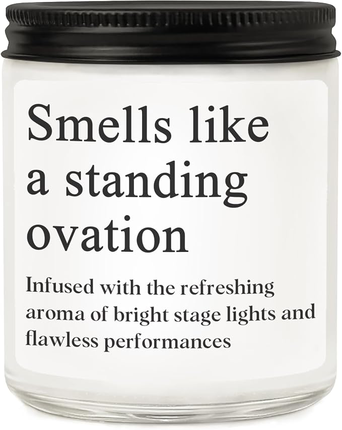 Theater Gifts for Actors, Singers, Dancers, Musicians, Gifts for Theater Students, Standing Ovation Candle, Birthday, Graduation, Christmas Gift for Women Men, Soy Wax Lavender Scented Candle