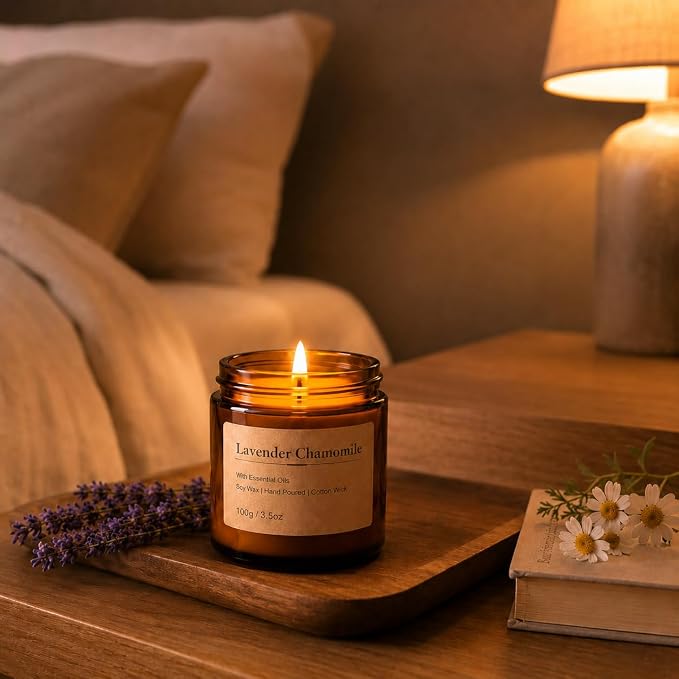 6-Pack Scented Candles for Home, 3.5 Oz Soy Wax Aromatherapy Candle Gift Set, Lavender Chamomile, Eucalyptus Mint & Vanilla, Birthday Gifts for Women, Thank You Graduation Gifts