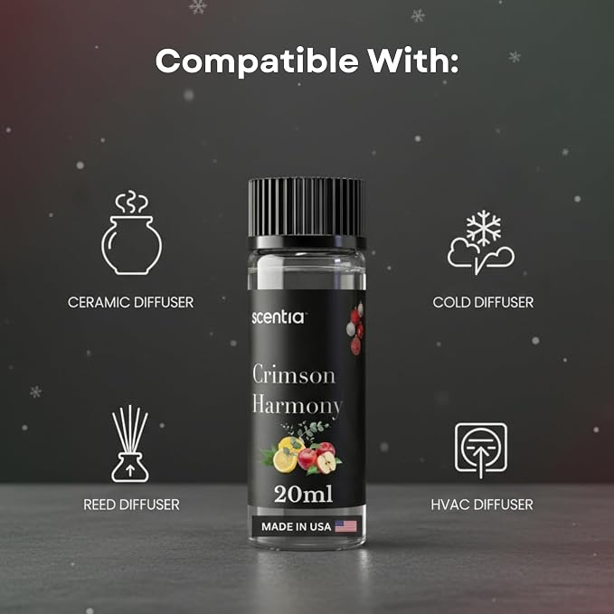 Scentia Cozy Pine Gingerbread Fragrance Oil Collection – Long Lasting Aromatherapy Diffuser Oil for Candles, Home & DIY Bakery Scents 3x20ml Discovery Set – (Perfect for Winter & Holiday)