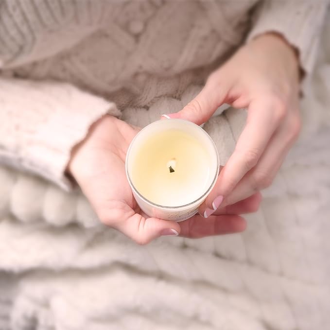 Christian Art Gifts Soy Wax Scented Candle: Romans 8:28 Bible Verse, Calming Breeze Scent, Pure Essential Oils, 4.5 oz, Up to 20 Hours Burn Time, Glass Jar w/Bamboo Lid, Encouragement Gift