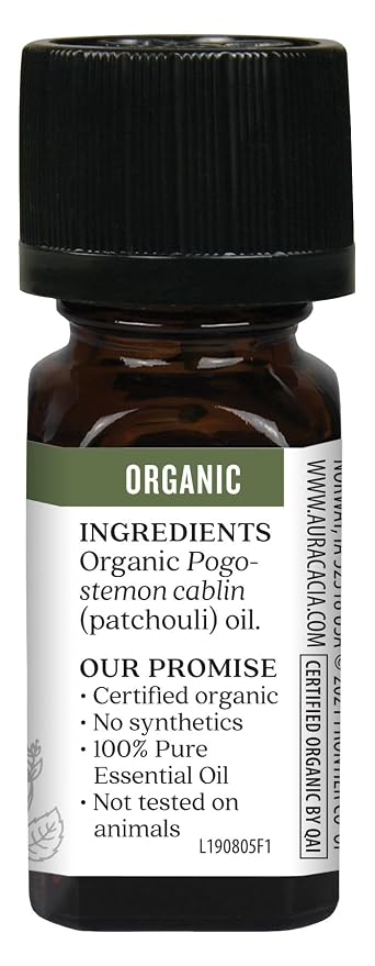 Aura Cacia100% Organic Essential Oil, Patchouli, 0.25 Oz