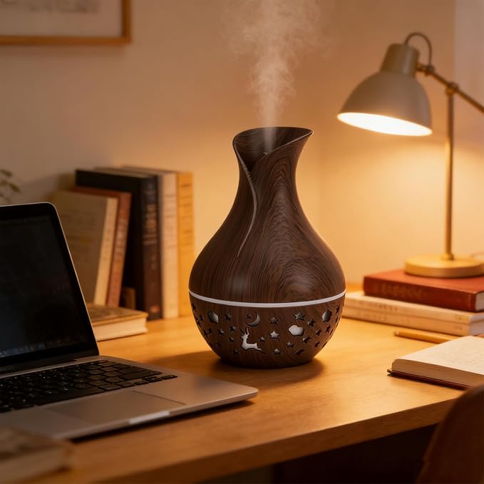 Yctze Portable Mini Humidifier, Compact 100ml Essential Oil Diffuser with Colorful Light for Bedroom Office Car Travel in the Dry Autumn and Winter Seasons 4.66oz