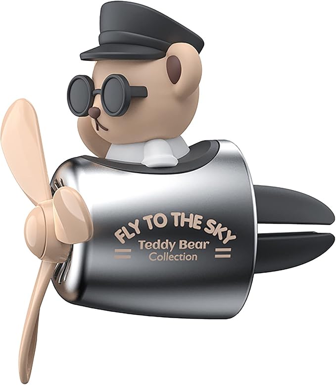 2pcs Car Air Fresheners Cute Cartoon Dog Pilot Automotive Air Outlet Propeller Car Diffuser Creative Car Perfume Decoration for Car Vent Clips Comes with 4 Fragrant Tablets (Husky + Shiba Inu)