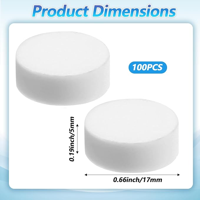 Gjinxi 100 Pcs Car Air Freshener Refill Felt Pads, 16 mm Unscented Essential Oil Perfumes Refill Pads Car Air Vent Clip Replacement Pads for Home, Car Use