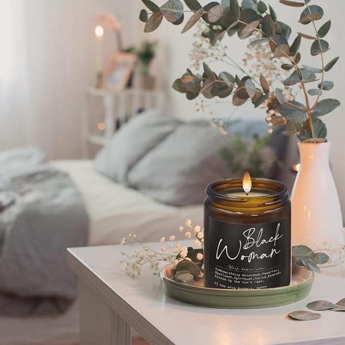 Black Inspirational Definition Vanilla Scented Candles, Thoughtful Gifts for Women, Uplifting Motivational Home Decor Candle, 8 oz