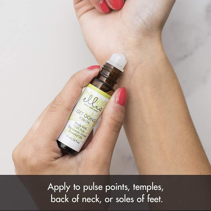 Ellia Essential Oil Roll-On | Get Going Blend| 10ml, 100% Pure, Therapeutic Grade