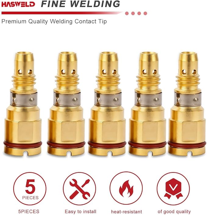 5-PK Gas Diffuser D-M250 Replacement for Miller AccuLock MDX-250 guns Millermatic 212,235,250,251,252,255 Mig Welder