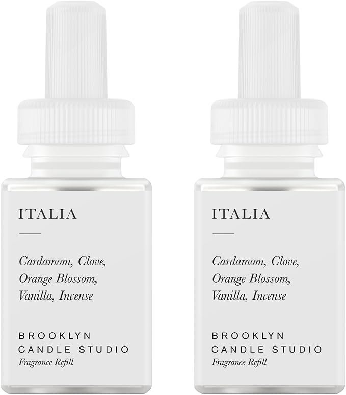 Pura & Brooklyn Candle Studio Home Scent Refill - Smart Home Air Diffuser - Long-Lasting Luxury Fragrance per Refill - Home Essential - Clean & Safe Diffuser Fragrance - 2 Pack, Italia