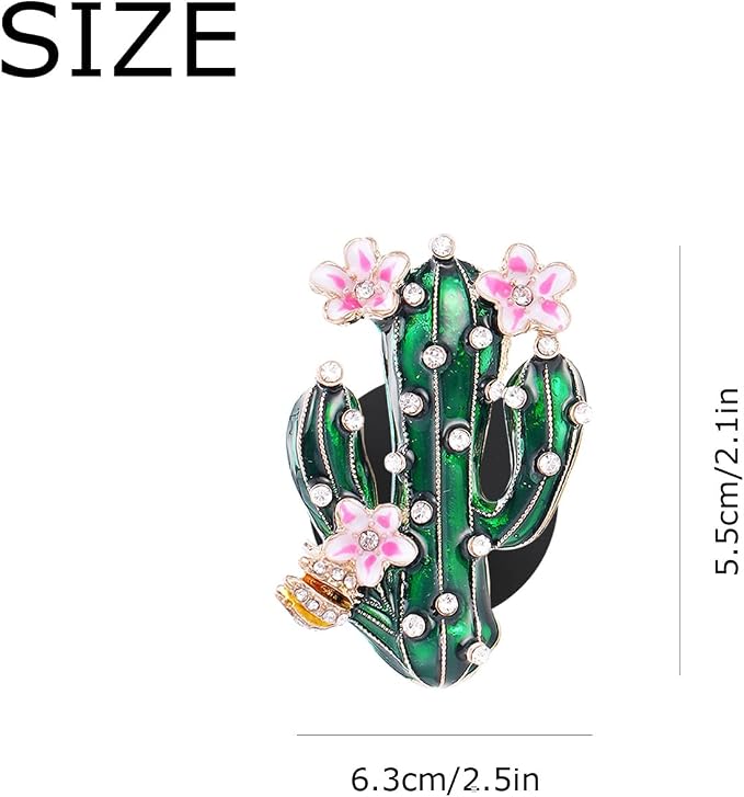 ORIESSE Cactus Car Decor,2pcs Flower Saguaro Car Air Freshener Vent Clips,Boho Desert Car Interior Decor, Cute Plant Car Accessories for Women Girls,Refillable Diffusers