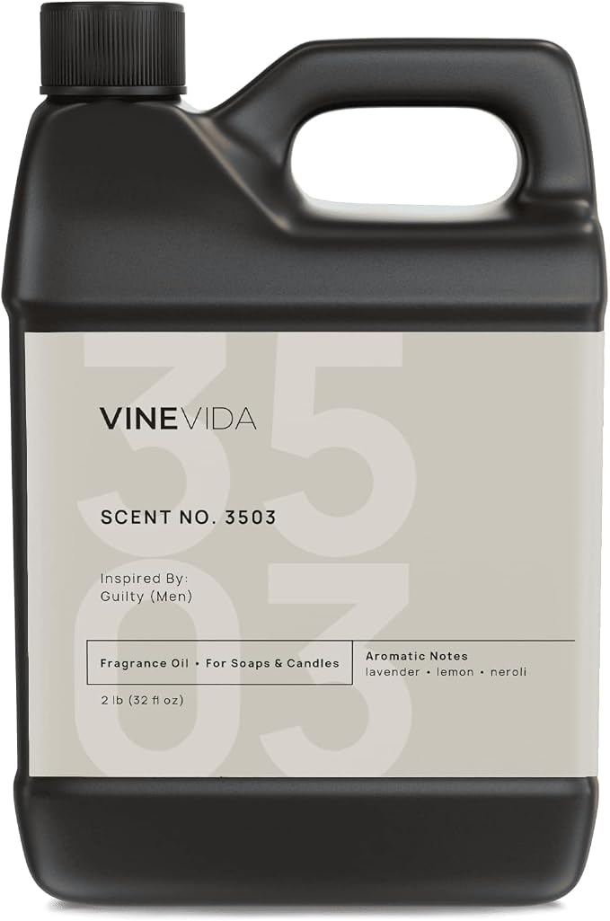 VINEVIDA Scent NO. 3503 Fragrance Oil - 32oz (2lbs) - Inspired by: Guilty (Men) Fragrance Oil for Candle Making - Made in USA Candle Scents Scents for Soap Making