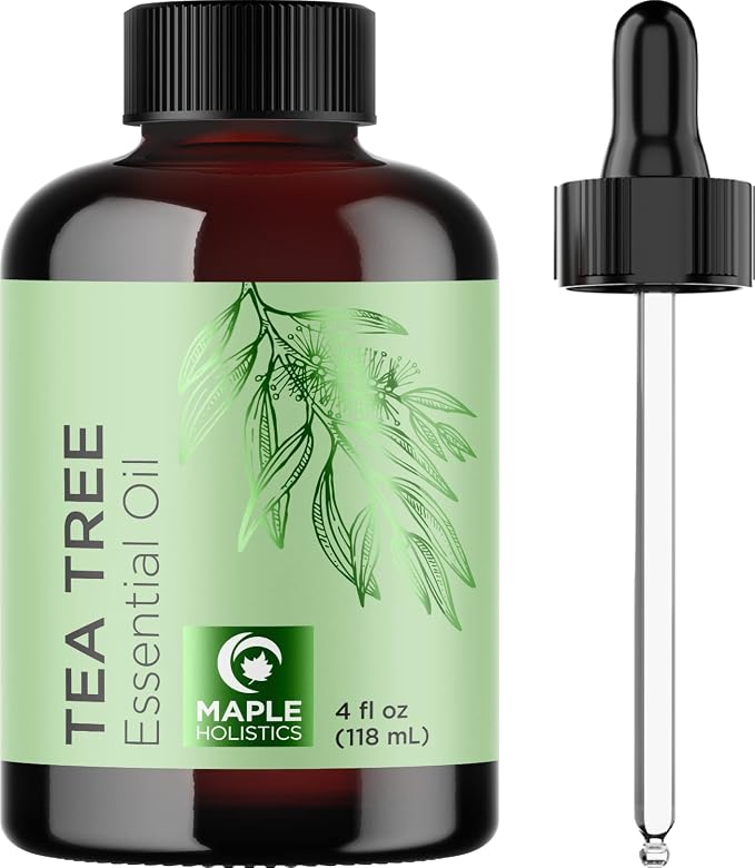 Tea Tree and Peppermint Essential Oils for Hair - Pure Tea Tree Essential Oil and Peppermint Oil Set - Undiluted Tea Tree and Peppermint Pure Essential Oils for Hair Skin and Nails Plus Scalp Care
