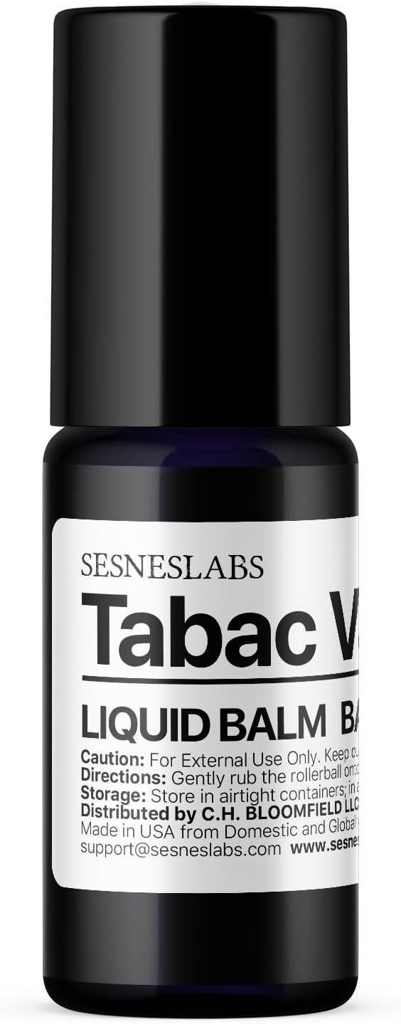 Tabac Vanille Roll-On Perfume - Alcohol Free, Aromatherapy, Unisex, Vegan - 10ml/0.33oz