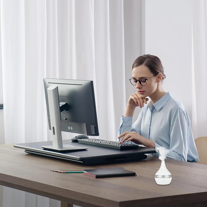 Portable Humidifier USB Humidifier 300ml Air Humidifier Quiet Cool Mist Humidifiers Desktop Portable Essential Oil Diffuser for Bedroom, Home, Office, Plants, Travel Style 2