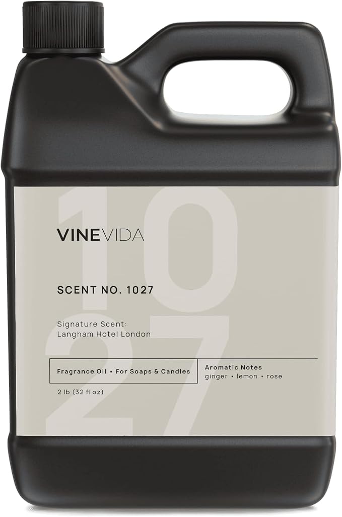 VINEVIDA Scent NO. 1027 Fragrance Oil - 32oz (2lbs) - Inspired by: Langham Hotel London Fragrance Oil for Candle Making - Made in USA Candle Scents Scents for Soap Making