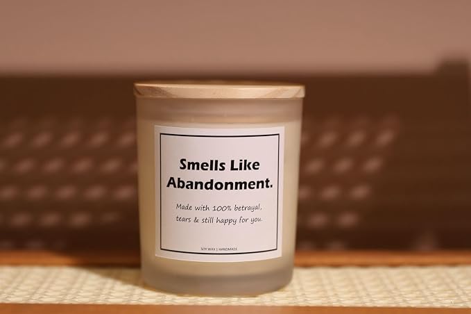 Smells Like Abandonment Candle - Coworker Leaving Gifts for Women Men, Retirement, Farewell, Going Away, Moving Away, Goodbye Gifts for Nurse Teacher Boss Coworkers