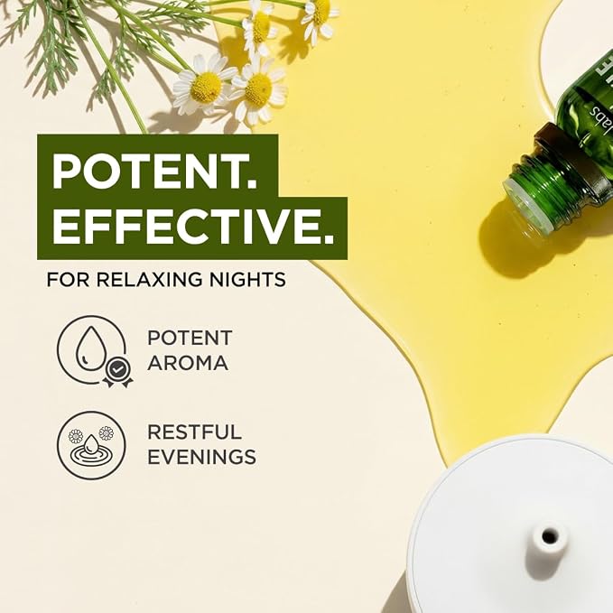 Gya Labs Organic Roman Chamomile Essential Oil - 0.34 Fl Oz - for Skin, Hair, Diffuser, Aromatherapy, DIY Candle Making Scents