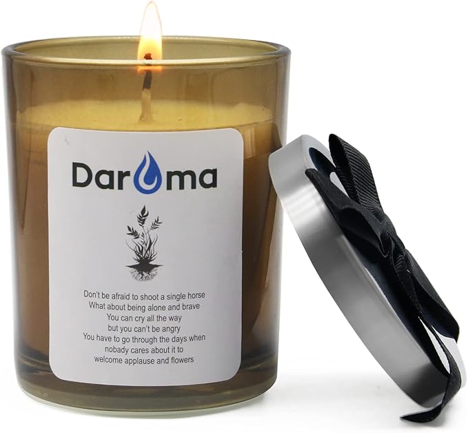 Scented Jar Candle, Daroma Aromatherapy Candle With 100% Natural Soy Wax and Essential Oil, Long Burning Candle, Relaxing for Bath, Yoga,Work,Holiday Gifts for Birthday,Christmas,Lime Basil & Mandarin