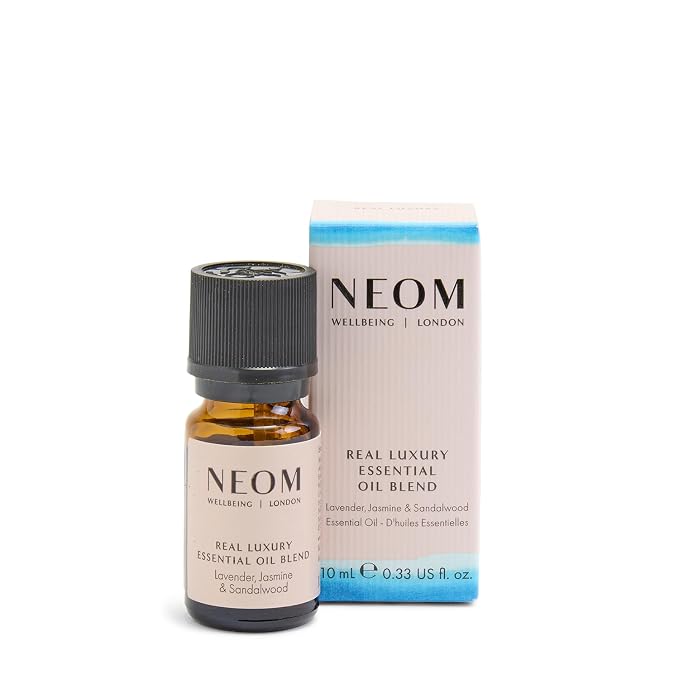 NEOM - Essential Oil Blend, 10ml | Lavender, Jasmine & Sandalwood | Aromatherapy Diffuser Oils with Calming Essential Oil Blend | 100% Natural Fragrances | Tranquil & Relax | Signature De-Stress Scent