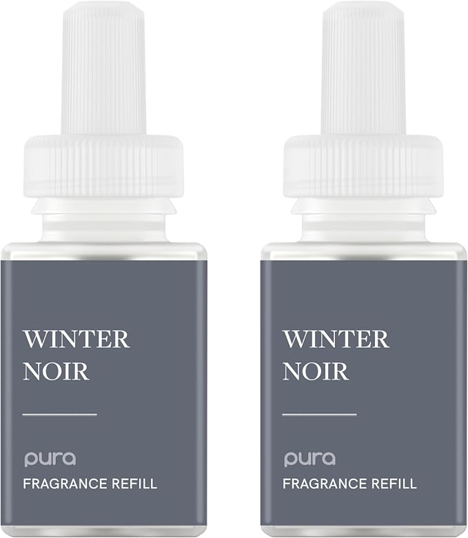 Pura Smart Home Scent Refill - Long-Lasting Premium Fragrance per Refill - Clean Diffuser Fragrance for Home, Office & Apartment - 2 Pack, Winter Noir