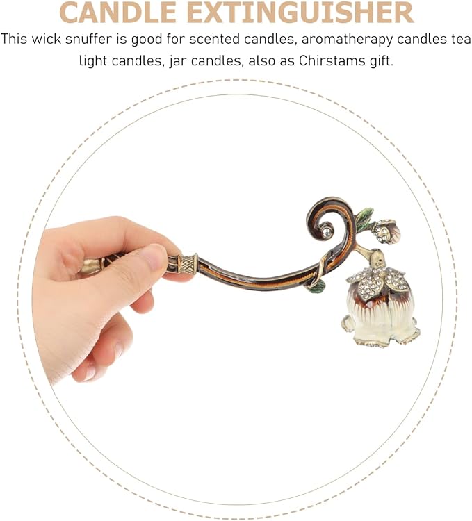 Automatic Candle Snuffer for Home Candle Extinguisher Accessory Long Handle Wick Snuffer Tool Home Decor for Scented