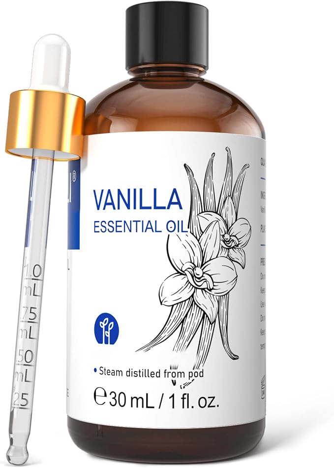 HIQILI Vanilla Essential Oil - 1 Fl Oz / 30ML | Beginner-Friendly for Making Perfume Candle Soap, Diffuser, Body, Skin, Lotion