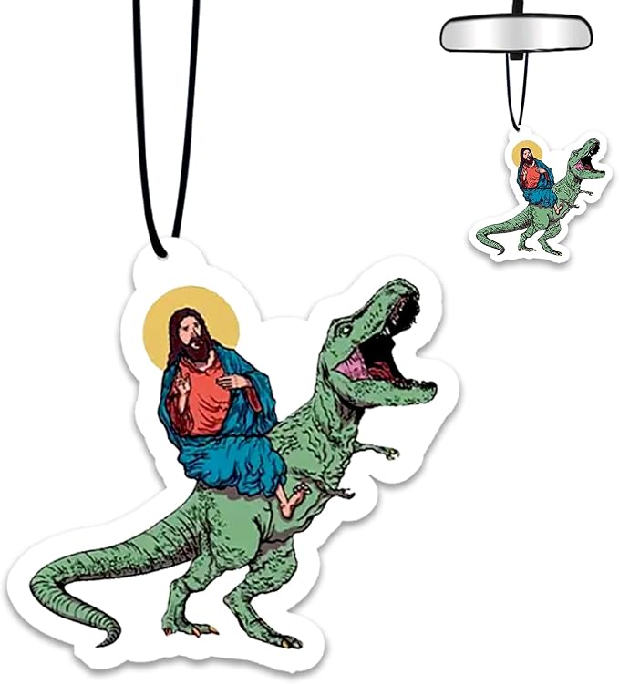 1PCS Car Air Fresheners,Riding Dinosaur Car Air Fresheners for Cute Mirror Freshener Mirror Scented Hanging Cute Car Accessories Decor Interior Home,Riding Dinosaur Gifts for Women Men Friends Wife
