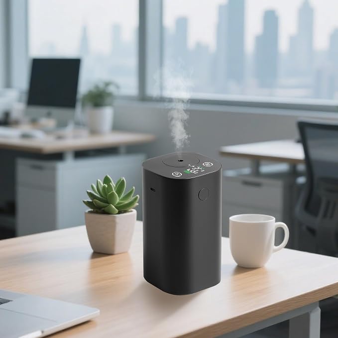 Waterless Essential Oil Diffuser Starter Kit with 3 x 10mL, Rechargeable Nano Mist Scent Machine for Home Car Office, 20mL (0.7 fl oz), 4 Timers & 4 Mist Levels, Portable Battery Operated Diffuser