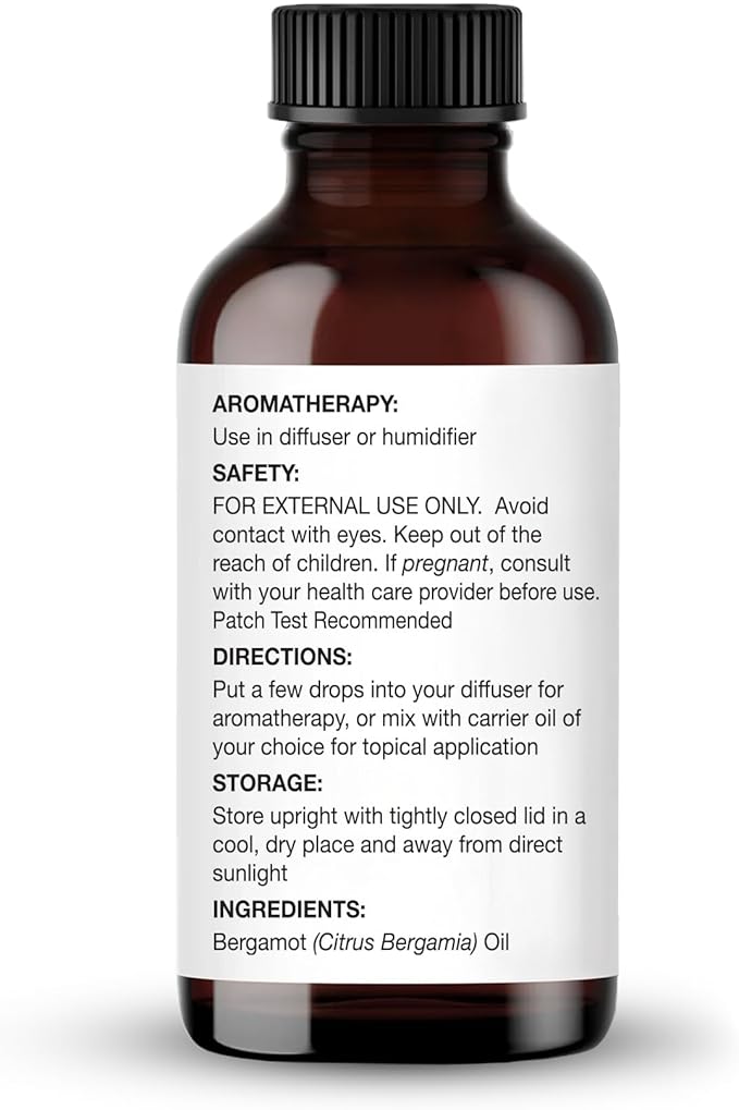 Majestic Pure Essential Oil with Glass Dropper - 100% Pure and Natural - Essential Oils for Diffuser, Aromatherapy, Soap and Candle Making, Bergamot Essential Oil, Bgamot Oil, 1 Fl Oz