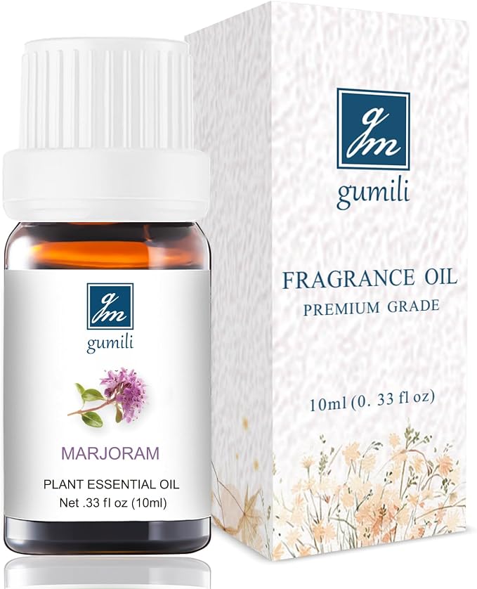 GM Gumili Marjoram Essential Oil - Pure Natural Fragrance for Aromatherapy, Perfume Making, Candles, Soap, Room Spray, Diffuser Blends - Organic, 10mL Undiluted