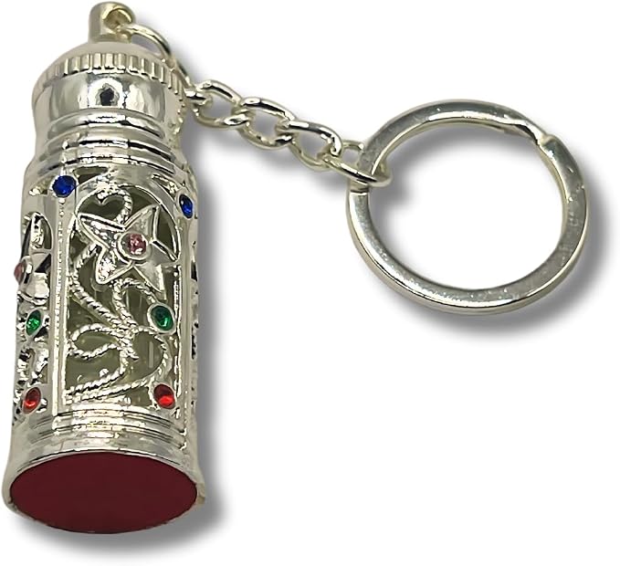 Anointing Oil Bottles 5ml- Refilable Anointing Oil Bottle Keychain - Travel Size Container with Applicator