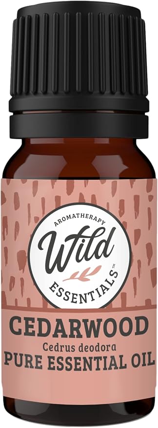 Wild Essentials Cedarwood 100% Pure Essential Oil - 10ml, Therapeutic Grade, Made and Bottled in The USA, Calming, Grounding