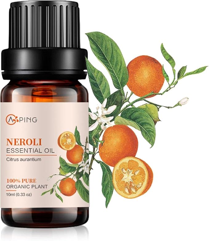 Neroli Essential Oil - 100% Pure Organic Natural Plant (Citrus aurantium) Neroli Oil for Diffuser, Aroma, Spa, Massage, Yoga, Perfume, 0.33oz