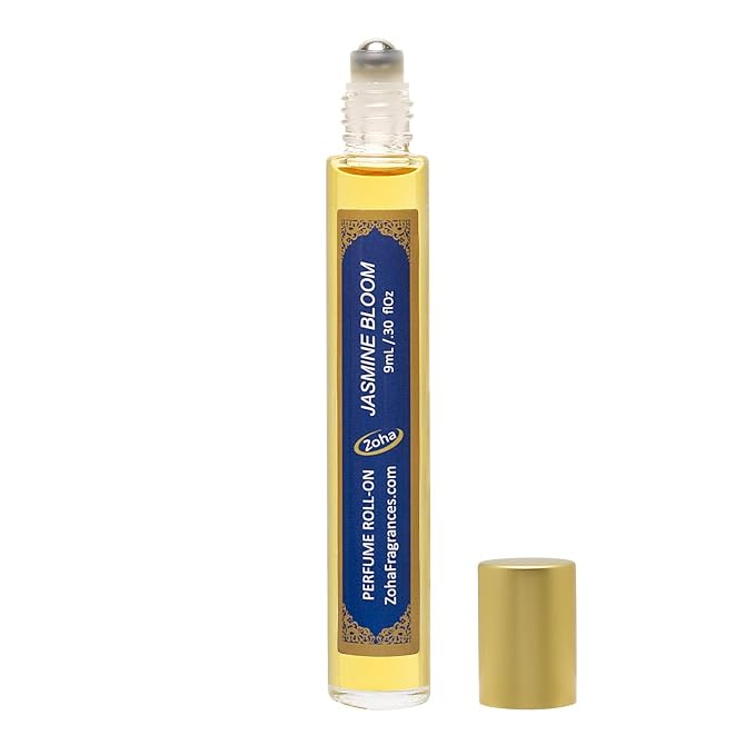 Zoha Jasmine Bloom | Roll on Perfumes for Women & Men | Alcohol-free Jasmine Perfume Oil | Travel Size Long Lasting Fragrance | 9ml Roller