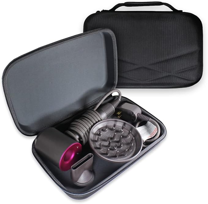 TUDIA EVA Travel Hard Storage Case for Mini Travel Size Hair Dryer/Hair Curler/Hot Air Brush Compatible with DYS0N, CONFU, INFINITI PRO, AINA, Conair, AINA, REVLON, Wavytalk, SHRATE and BaBylissPRO