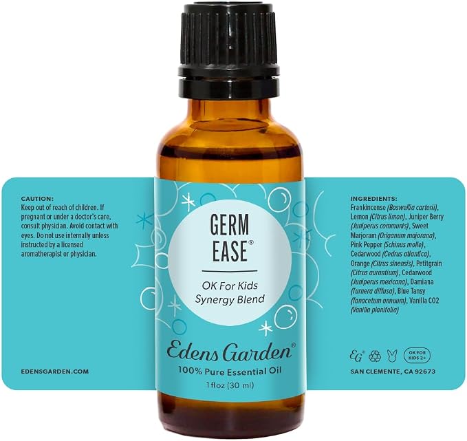 Edens Garden Germ Ease Essential Oil Blend- 100% Pure Premium Grade, Undiluted, Natural, Therapeutic, Aromatherapy, The Best for Kid Safe, Skin, Humidifiers 30 ml (1 fl oz)
